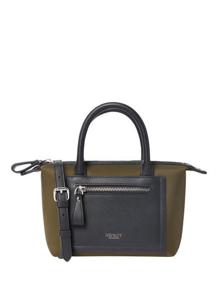 OSPREY LONDON Mini Linear Tote Bag, Olive