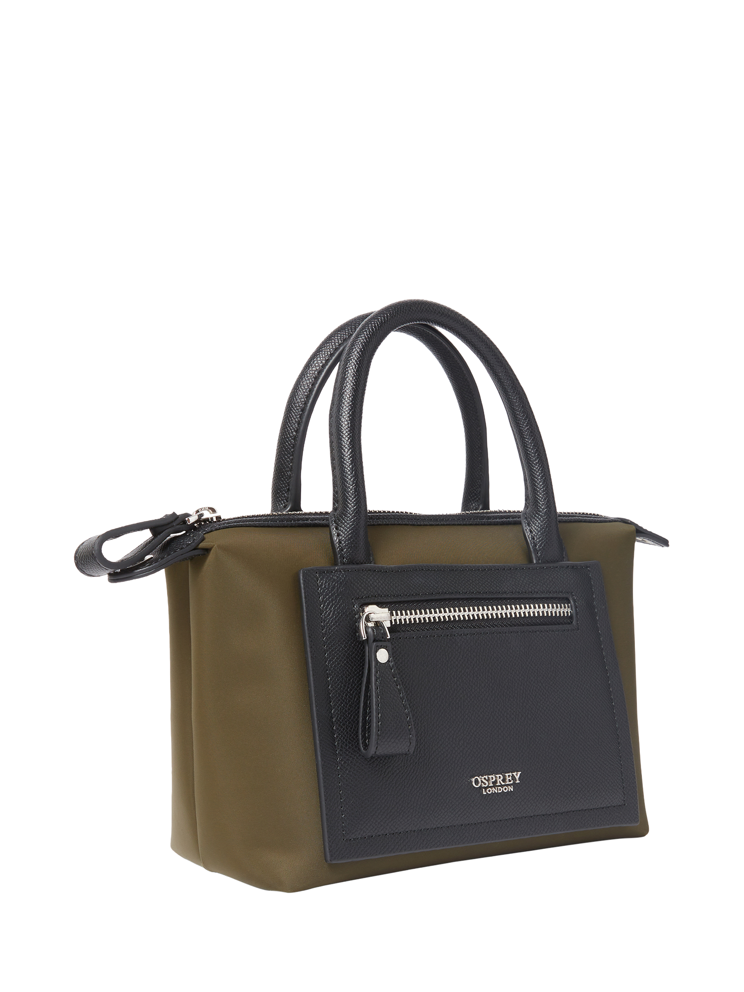 Product image 2 of 5, which shows OSPREY LONDON Mini Linear Tote Bag, Olive