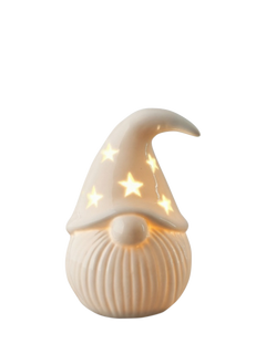 Truly Ceramic Santa Tealight Holder, White, H15cm