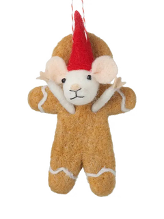 Truly Gingerbread Mouse Tree Decoration