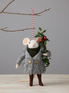 Truly Holly Mouse Tree Decoration