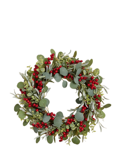 Truly Red Berry and Eucalyptus Wreath, Dia.50cm