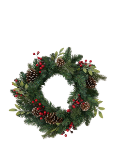 Truly Berry Pine Cone Wreath, Dia.50cm
