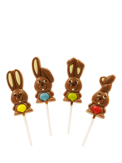 Natalie Belgian Chocolate Easter Bunny Assorted Lollipops, 25g, Multi