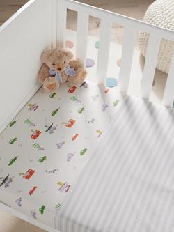 John Lewis Discovery Transport Fitted Cotbed Sheets, Pack of 2, Multi - view 2, Multi