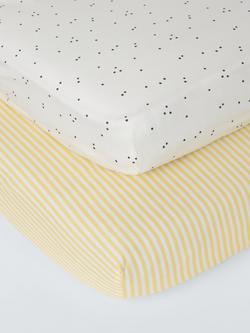 John Lewis Wonder Spot Fitted Cot Sheets, Pack of 2, Multi, Multi