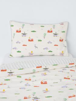 John Lewis Discovery Transport Duvet Cover & Pillowcase Set, Cot, Multi, Multi