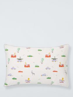 John Lewis Discovery Transport Duvet Cover & Pillowcase Set, Cot, Multi - view 2, Multi