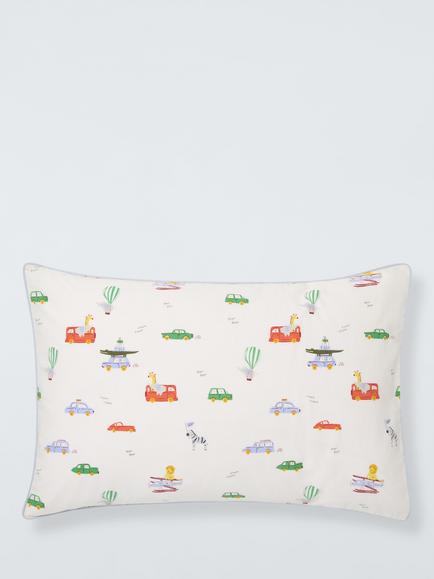 John Lewis Discovery Transport Duvet Cover & Pillowcase Set, Cot, Multi - view 2, Multi