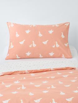 John Lewis Wander Goose Reversible Duvet Cover & Pillowcase Set, Cot, Multi, Multi