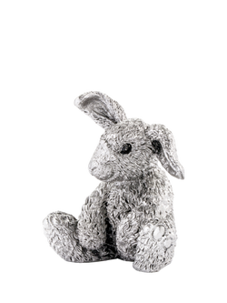 Royal Selangor Pewter Hazel Rabbit Figurine, H6.5cm - view 2, Silver