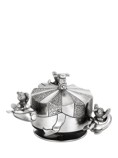 Royal Selangor Pewter Bunny Jet Rocket Music Carousel