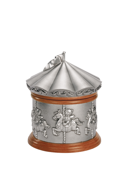 Royal Selangor Pewter Merry-Go-Round Music Box, Silver