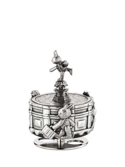 Royal Selangor Pewter Piccadilly Circus London Bunny Rabbit Music Carousel - view 2, Silver