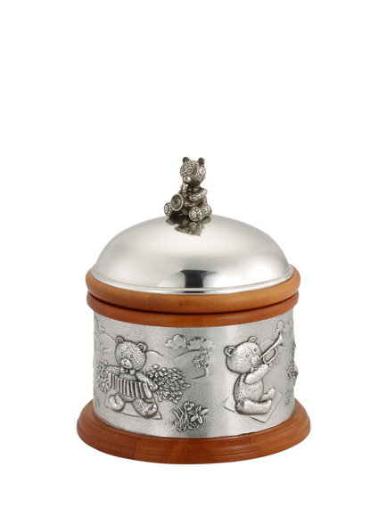Royal Selangor Pewter Teddy Bears Picnic Music Box - view 2, Silver