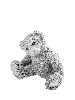 Royal Selangor Pewter Theodore Bear Figurine, H6.5cm - view 2, Silver