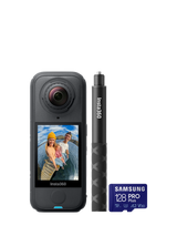 Іnѕtа360 X4 Air Action Camera, 8K, 29MP, 360° Recording, Bundle with Invisible Selfie Stick & 128GB Memory Card, Black