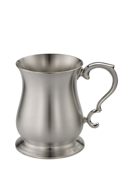 Royal Selangor Crown & Rose Bell Pewter Tankard in Wooden Gift Box, Silver