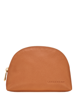 Longchamp Le Foulonne Leather Zipped Pouch, Amber