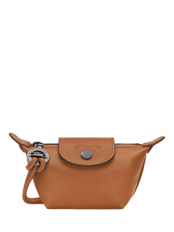 Longchamp Le Pliage Xtra Leather Coin Purse, Cashew