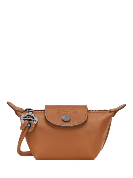 Longchamp Le Pliage Xtra Leather Coin Purse, Cashew