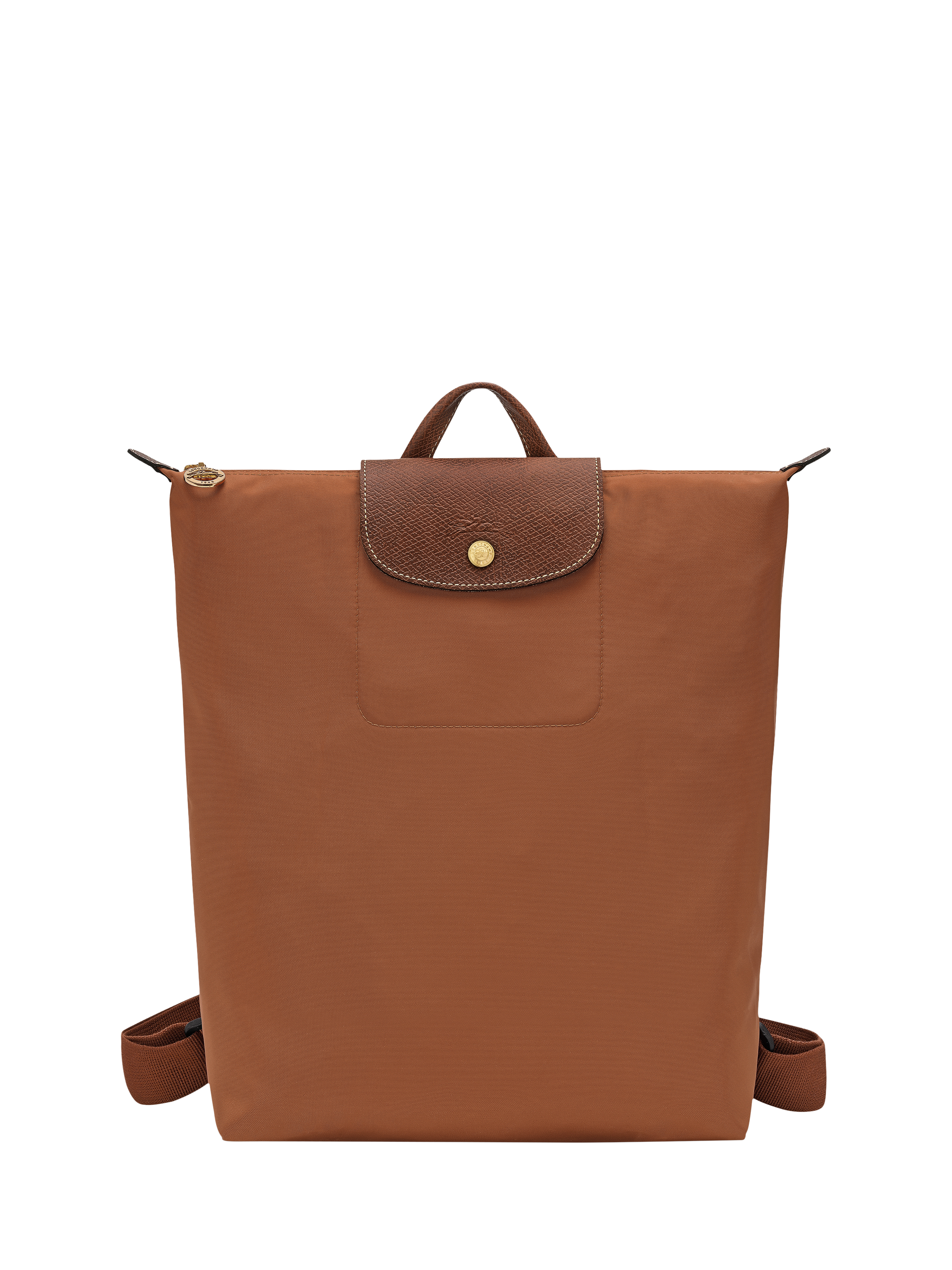 Product image 1 of 5, which shows Longchamp Le Pliage Original Recycled Canvas Backpack, Cognac