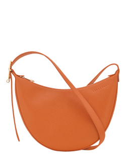 Longchamp Le Foulonné Leather Crossbody Bag, Amber