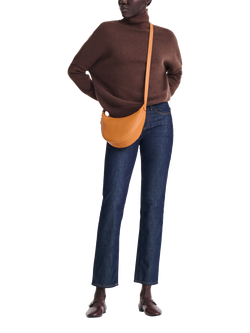 Longchamp Le Foulonné Leather Crossbody Bag - view 2, Amber