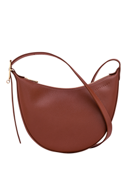 Longchamp Le Foulonné Leather Crossbody Bag, Coffee