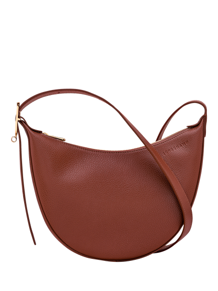 Longchamp Le Foulonné Leather Crossbody Bag, Coffee