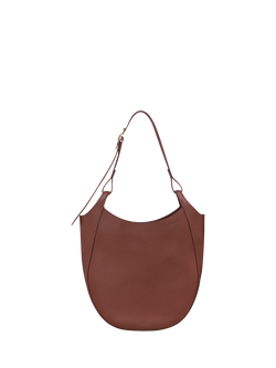 Longchamp Le Foulonné Leather Hobo Bag, Coffee