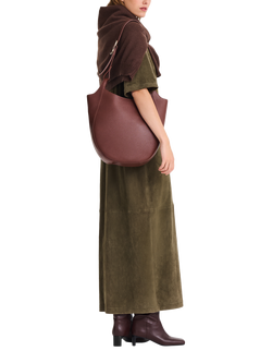 Longchamp Le Foulonné Leather Hobo Bag - view 2, Coffee