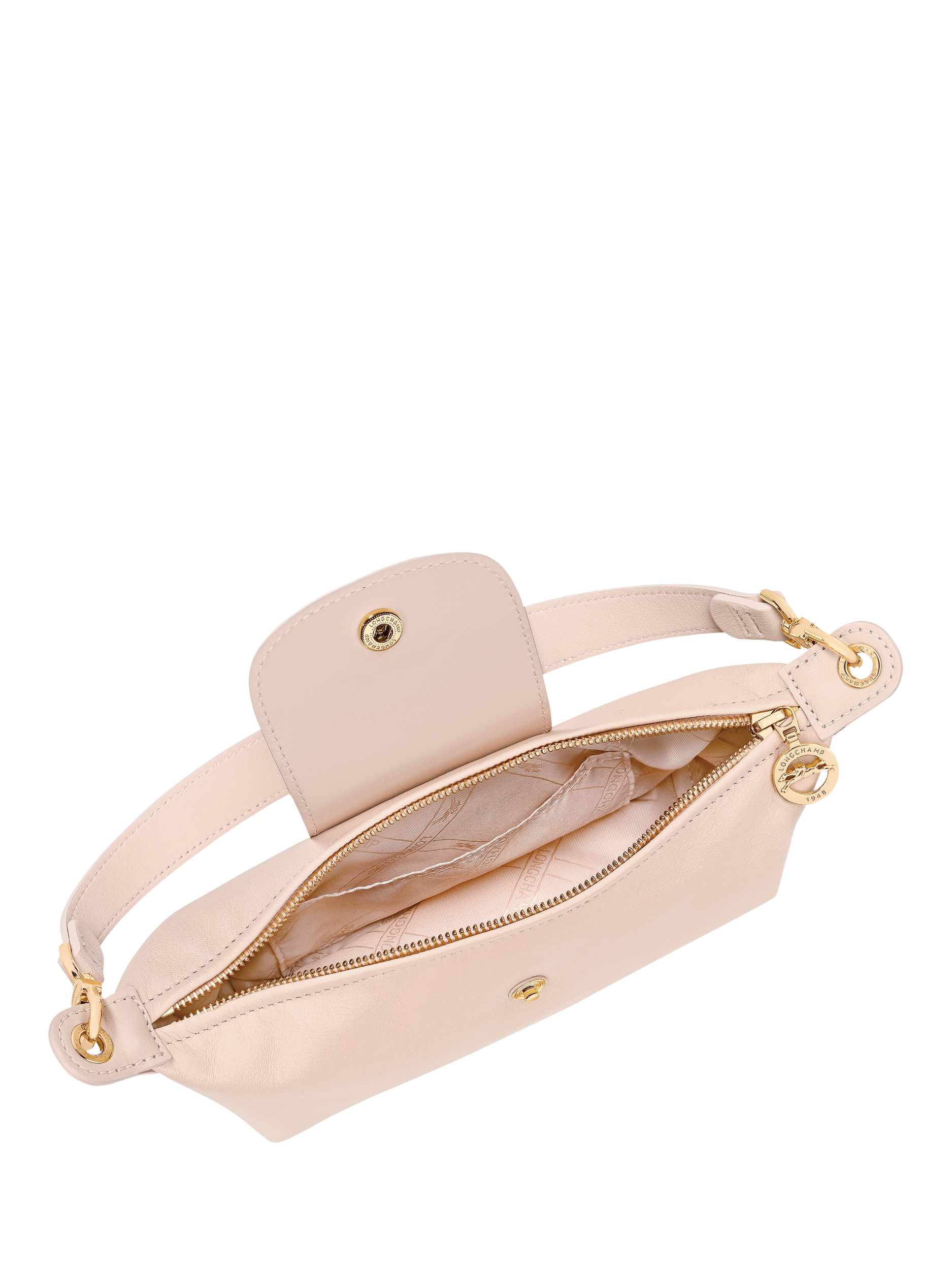 Product image 4 of 5, which shows Longchamp Le Pliage Xtra Leather Crossbody Bag, Cream