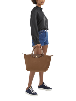 Longchamp Le Pliage Original Medium Top Handle Bag - view 2, Cognac