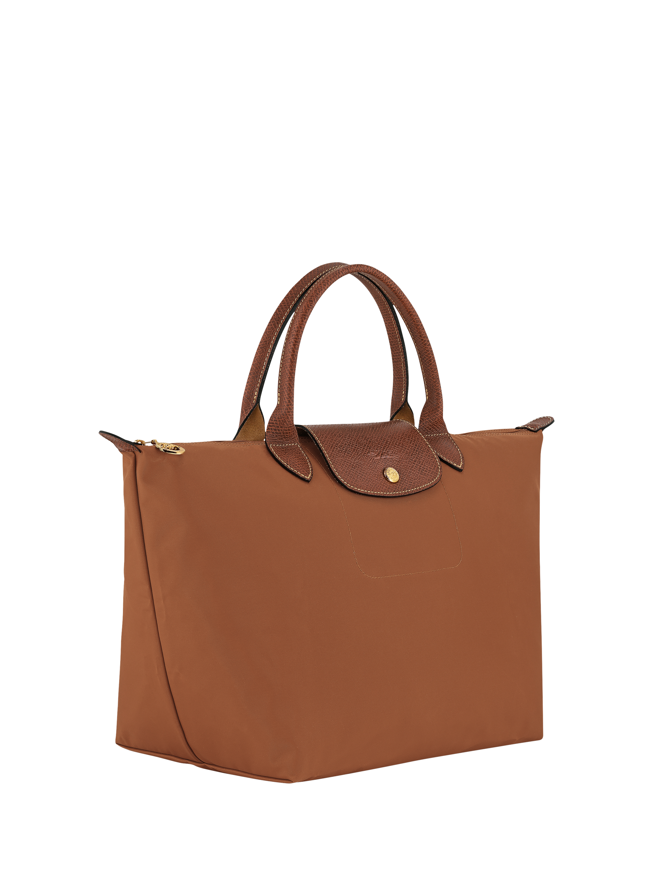 Product image 3 of 6, which shows Longchamp Le Pliage Original Medium Top Handle Bag, Cognac