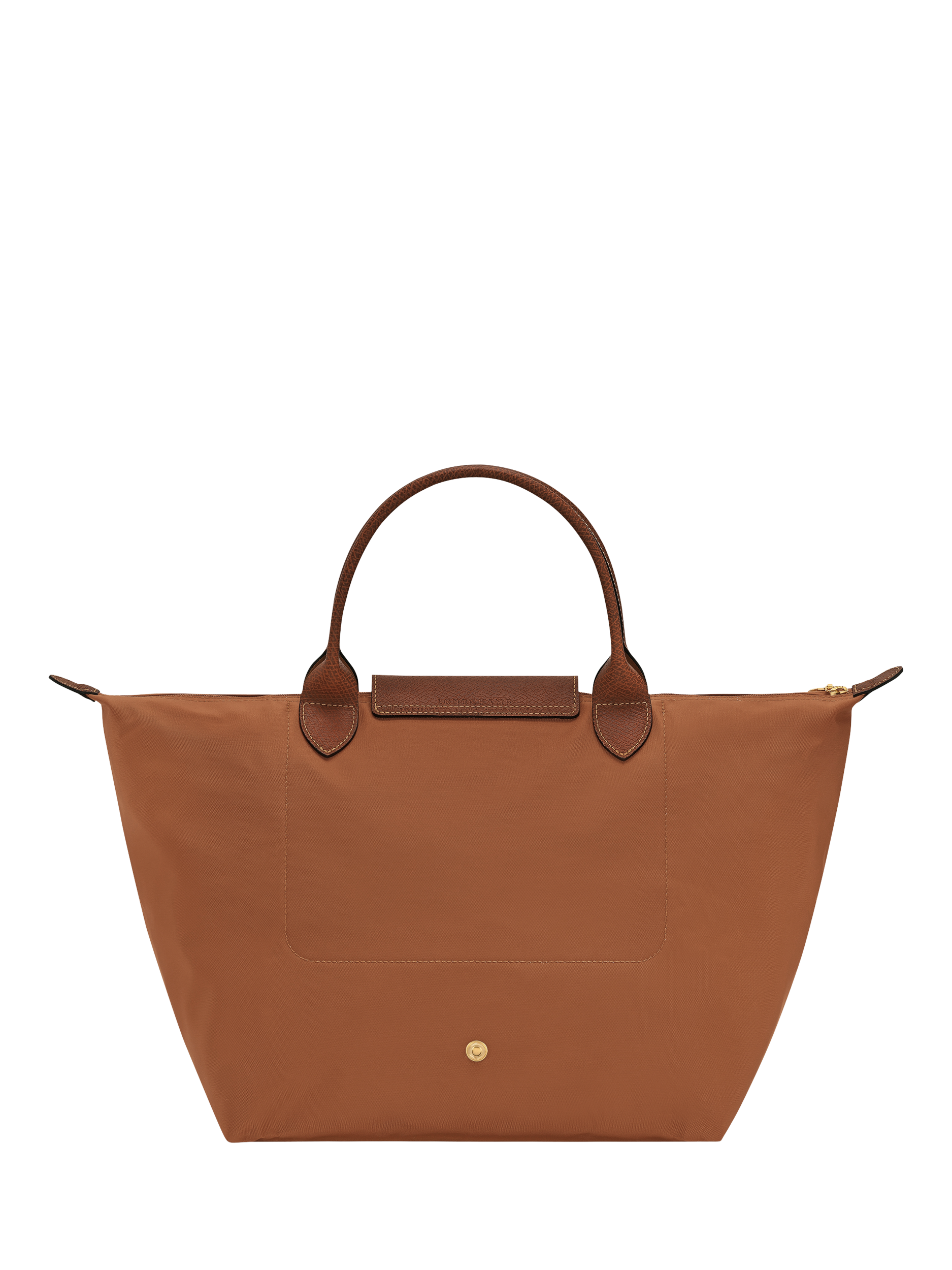 Product image 4 of 6, which shows Longchamp Le Pliage Original Medium Top Handle Bag, Cognac