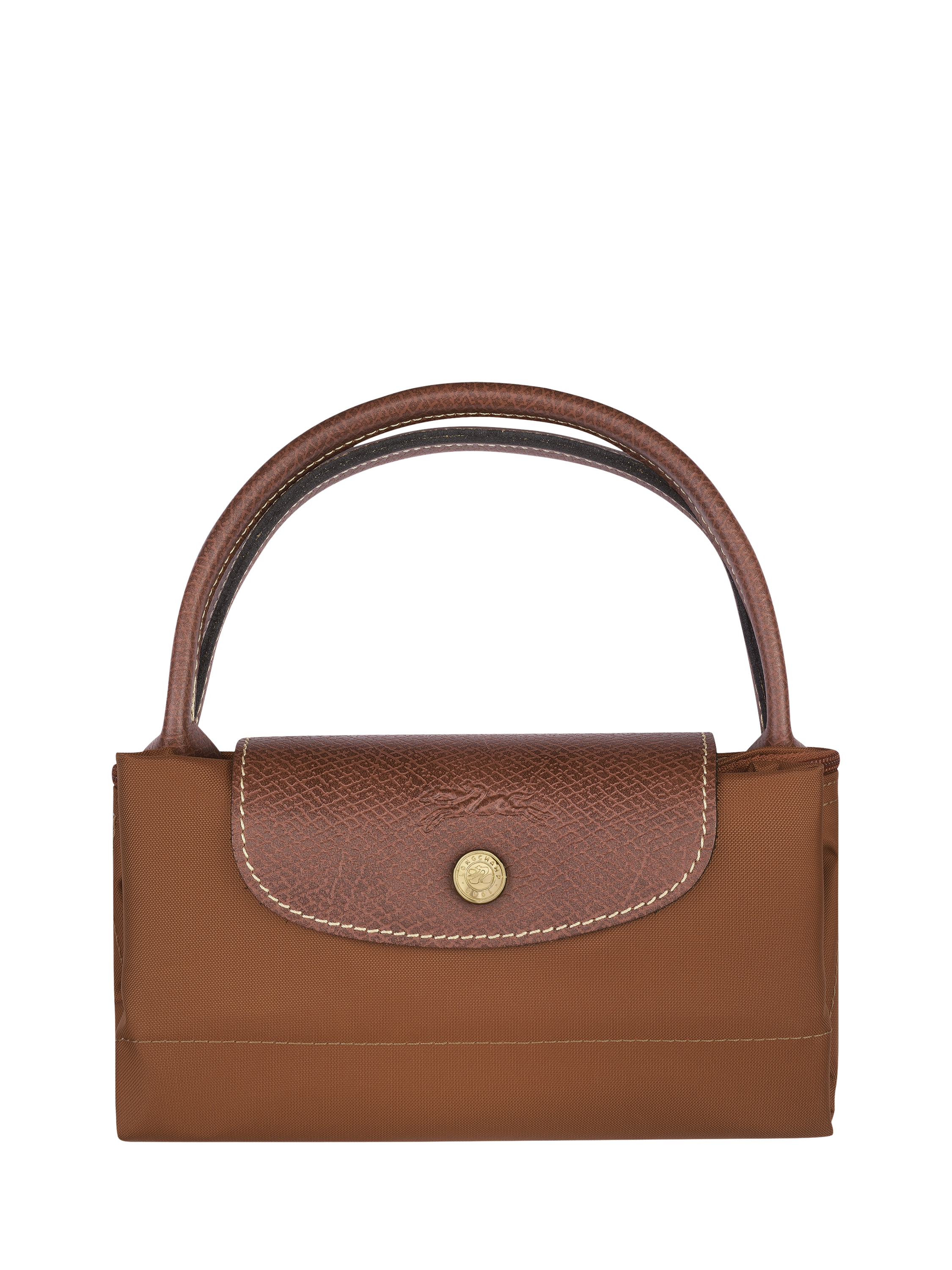 Product image 5 of 5, which shows Longchamp Le Pliage Original Small Top Handle Bag, Cognac