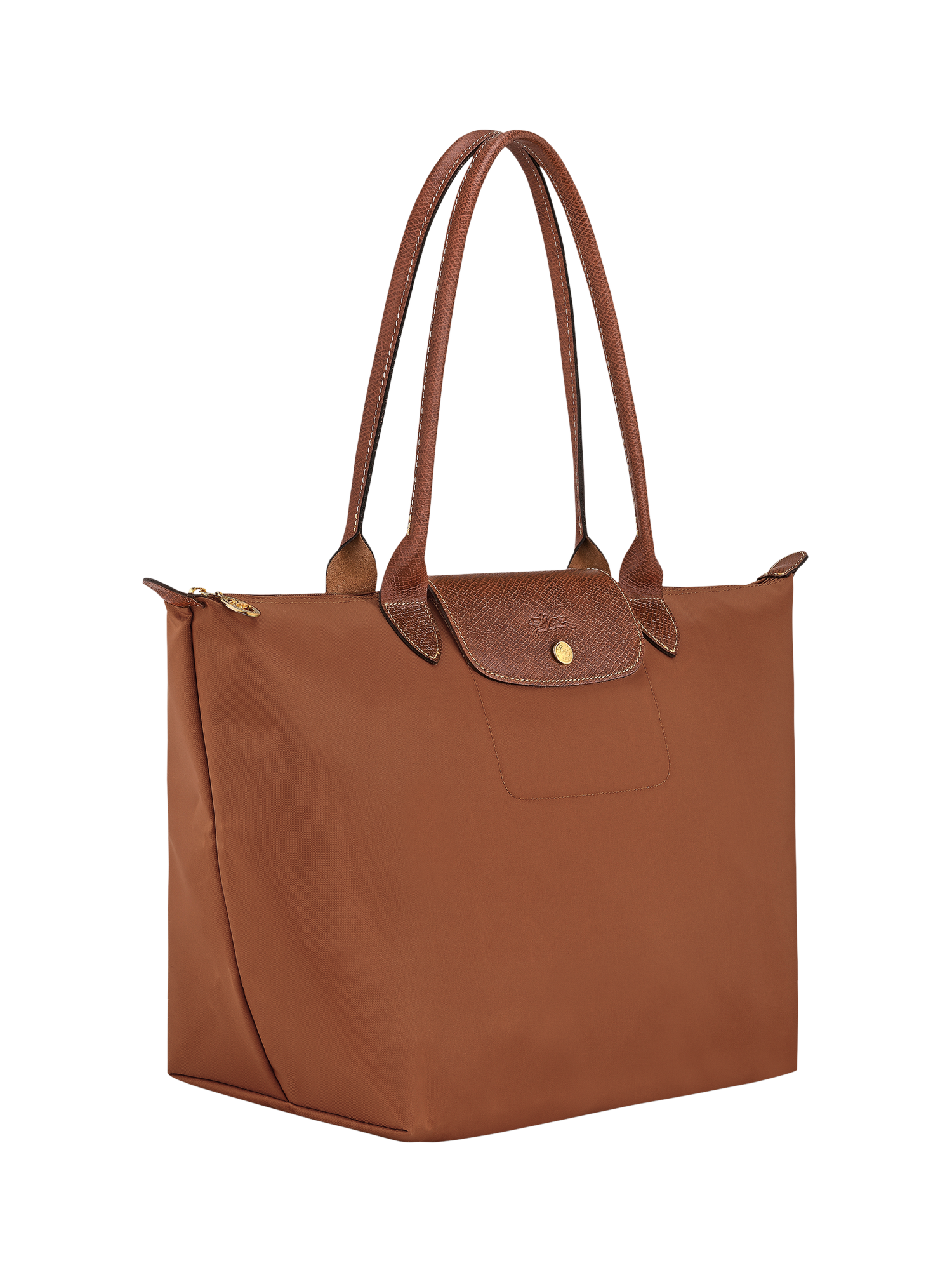 Product image 3 of 6, which shows Longchamp Le Pliage Original Large Shoulder Bag, Cognac