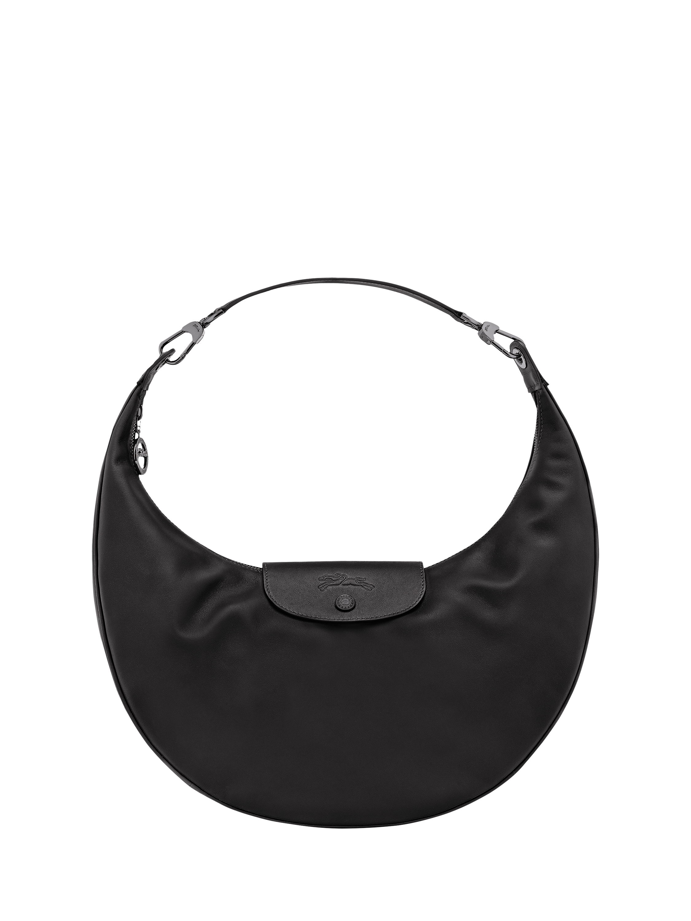 Product image 1 of 6, which shows Longchamp Le Pliage Xtra Leather Shoulder Bag, Black