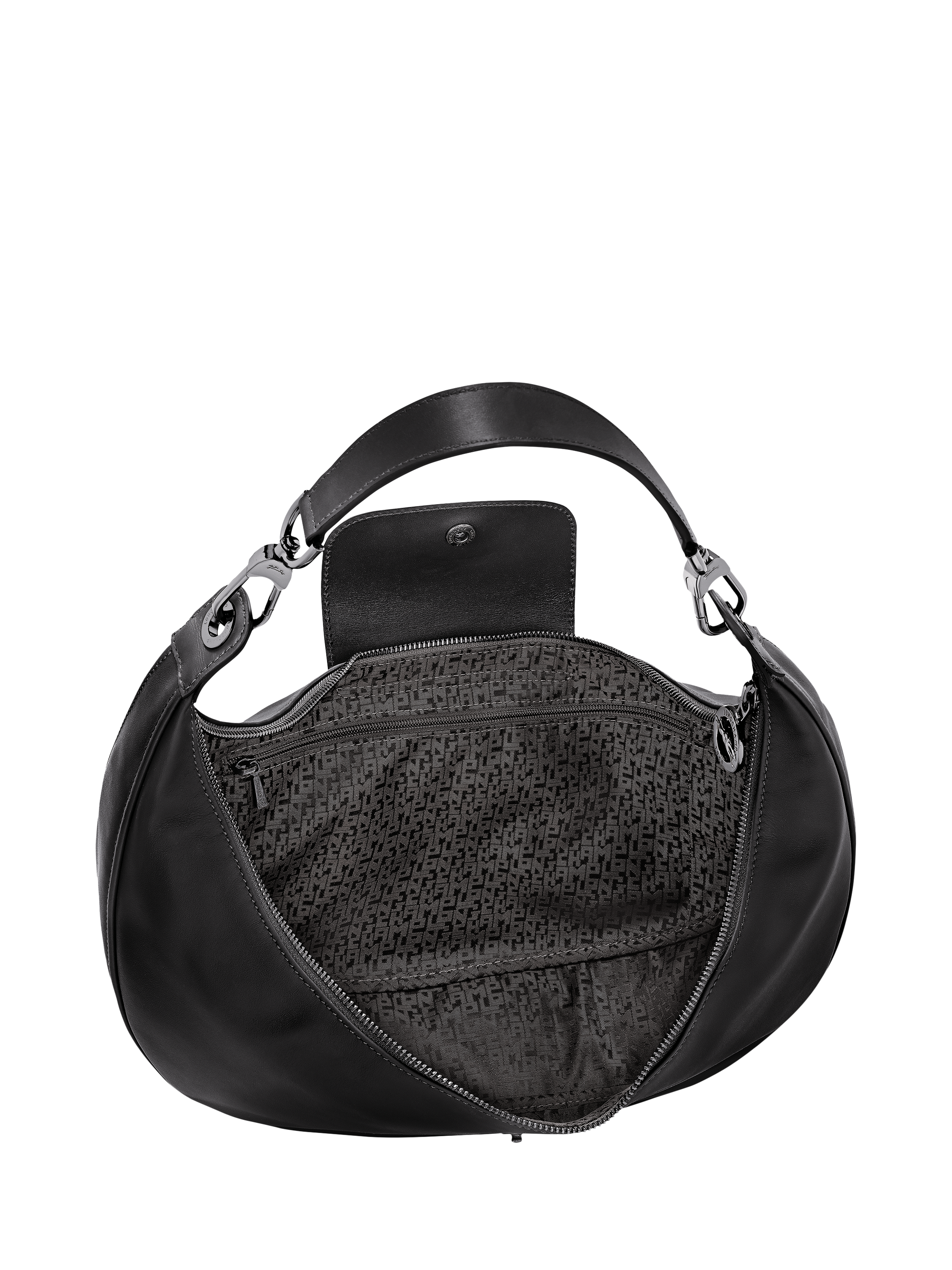 Product image 5 of 6, which shows Longchamp Le Pliage Xtra Leather Shoulder Bag, Black