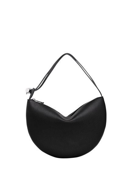 Longchamp Le Roseau Leather Clutch Bag, Black