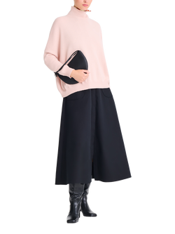 Longchamp Le Roseau Leather Clutch Bag - view 2, Black