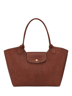 Longchamp Épure Large Leather Shoulder Bag, Brown, Brown