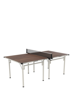 Sure Shot Midi Foldable 3-in-1 Indoor Games/Dining Table, Brown/Silver