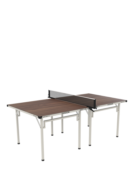 Sure Shot Midi Foldable 3-in-1 Indoor Games/Dining Table, Brown/Silver
