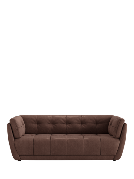 At The Helm OUTLET Theo Large 3 Seater Leather Sofa, Like New, Adventurer Canyon Hawk, Adventurer Canyon Hawk