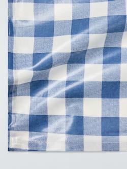John Lewis Wipe Clean PVC Gingham Tablecloth, Blue, 230 x 140cm - view 2, Blue