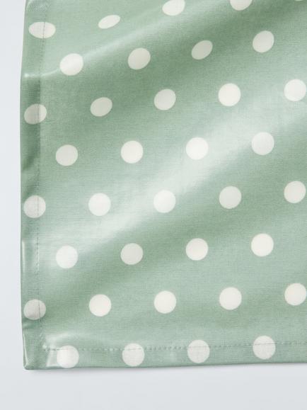 John Lewis Wipe Clean PVC Spot Print Tablecloth, 180 x 140cm, Green - view 2, Green