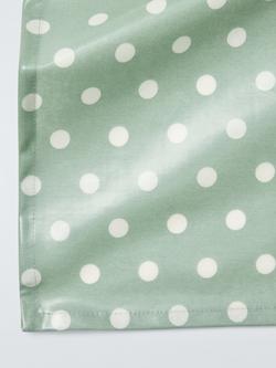 John Lewis Wipe Clean PVC Spot Print Tablecloth, Green, 230 x 140cm - view 2, Green