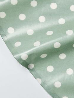 John Lewis Wipe Clean PVC Spot Print Round Tablecloth, 160cm, Green - view 2, Green